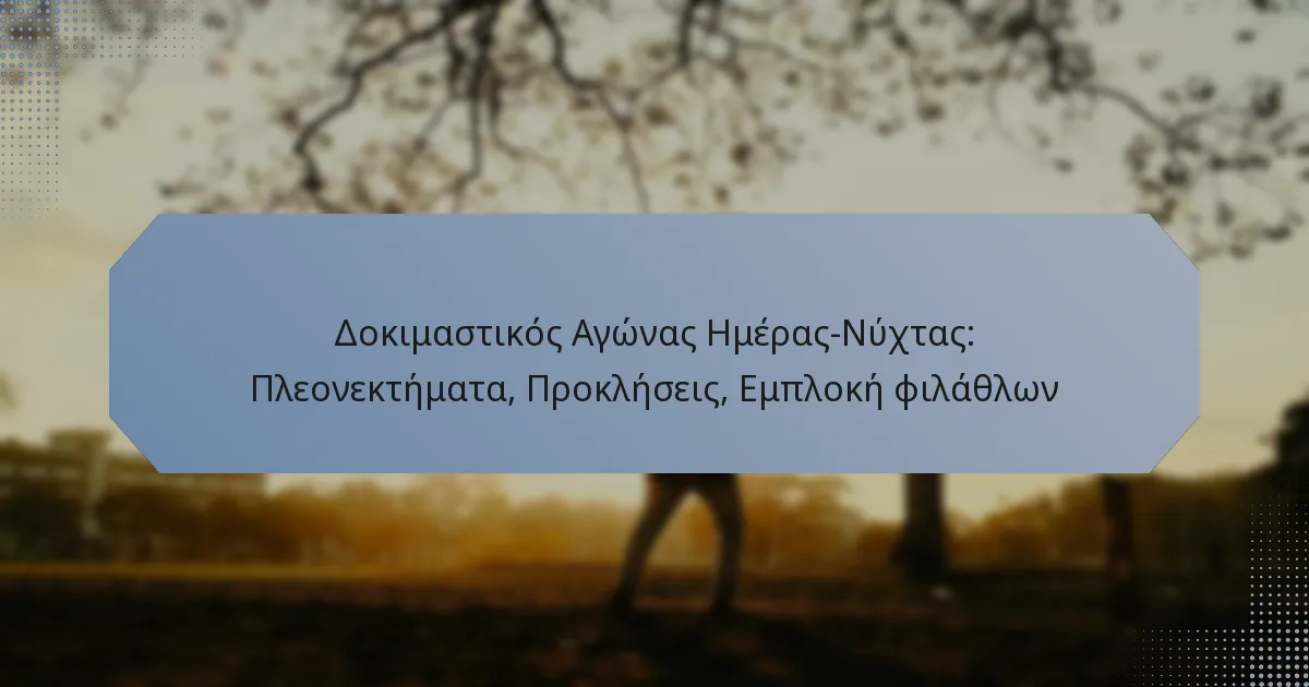 Δοκιμαστικός Αγώνας Ημέρας-Νύχτας: Πλεονεκτήματα, Προκλήσεις, Εμπλοκή φιλάθλων