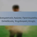 Δοκιμαστικός Αγώνας: Προετοιμασία, Εκπαίδευση, Ψυχολογικές πτυχές