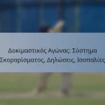 Δοκιμαστικός Αγώνας: Σύστημα Σκοραρίσματος, Δηλώσεις, Ισοπαλίες