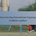 Κανόνες One Day International: Στρατηγικές, Συνθέσεις ομάδων