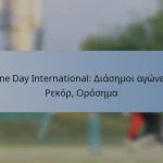 One Day International: Διάσημοι αγώνες, Ρεκόρ, Ορόσημα