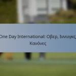 One Day International: Οβερ, Ιννινγκς, Κανόνες