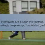 Στρατηγικές T20: Δύναμη στο χτύπημα, Παραλλαγές στο μπολινγκ, Τοποθετήσεις πεδίου