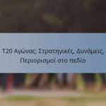 T20 Αγώνας: Στρατηγικές, Δυνάμεις, Περιορισμοί στο πεδίο