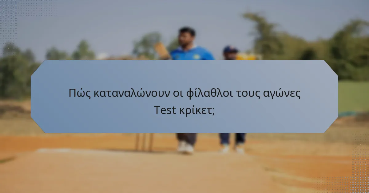 Πώς καταναλώνουν οι φίλαθλοι τους αγώνες Test κρίκετ;